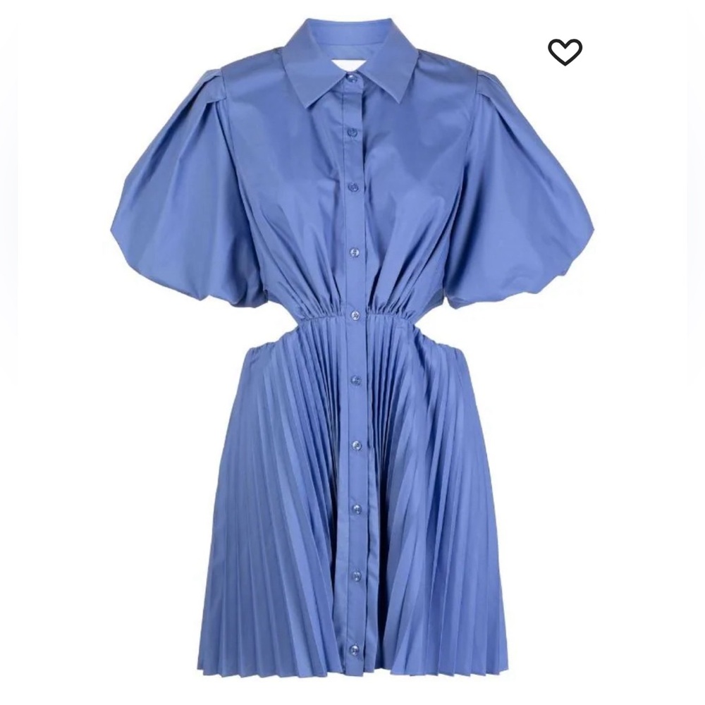 Simkhai puff-sleeve cut-out shirt dress XS